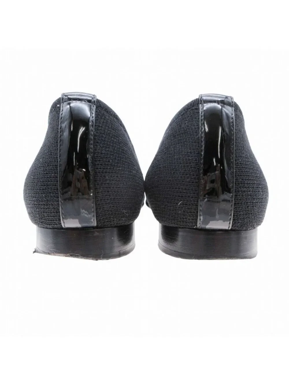 Chanel Pumps CC Logo Flat Shoes Black